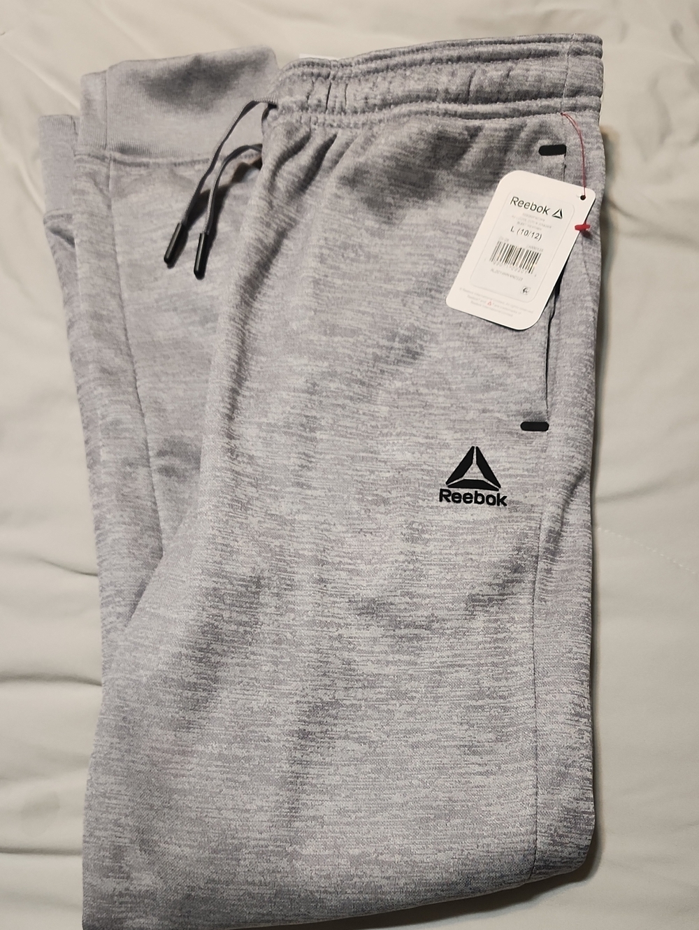 Reebok Gray Heather Logo Sweatpants